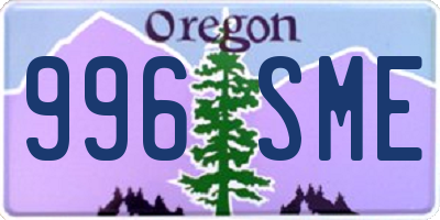 OR license plate 996SME