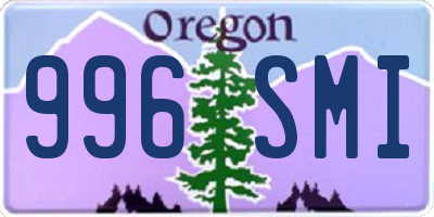 OR license plate 996SMI