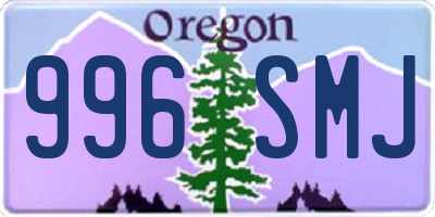 OR license plate 996SMJ