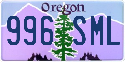 OR license plate 996SML