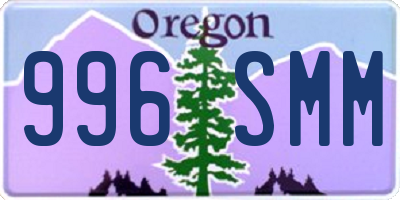 OR license plate 996SMM