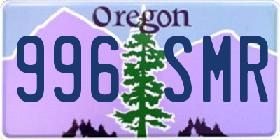 OR license plate 996SMR