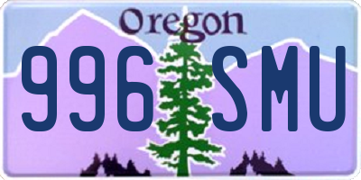 OR license plate 996SMU