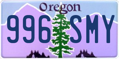 OR license plate 996SMY