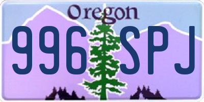 OR license plate 996SPJ