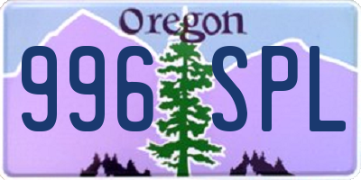 OR license plate 996SPL