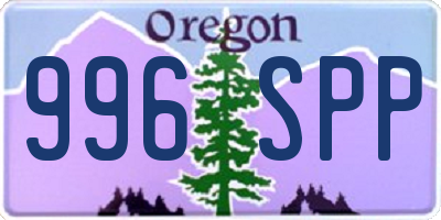 OR license plate 996SPP