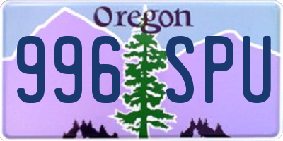 OR license plate 996SPU