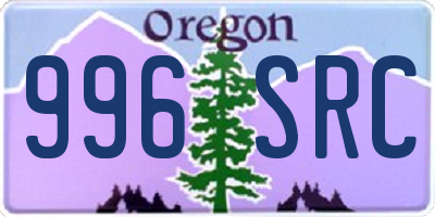 OR license plate 996SRC