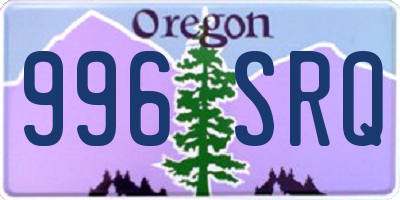 OR license plate 996SRQ