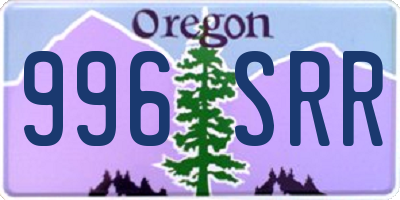 OR license plate 996SRR