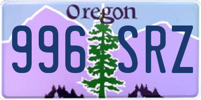 OR license plate 996SRZ