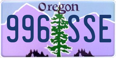 OR license plate 996SSE