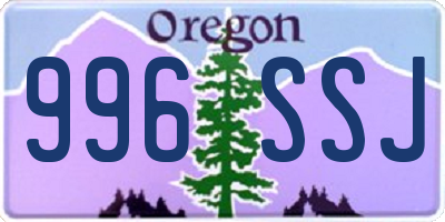 OR license plate 996SSJ