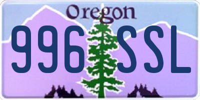 OR license plate 996SSL