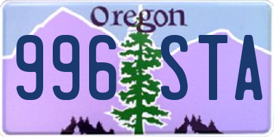 OR license plate 996STA