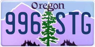 OR license plate 996STG