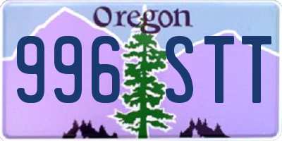 OR license plate 996STT