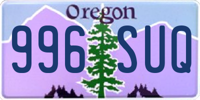 OR license plate 996SUQ
