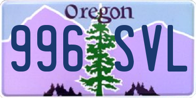 OR license plate 996SVL