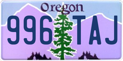 OR license plate 996TAJ