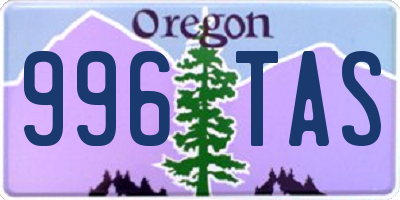 OR license plate 996TAS