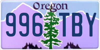OR license plate 996TBY