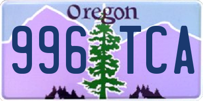 OR license plate 996TCA