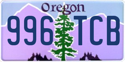 OR license plate 996TCB