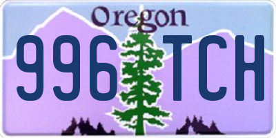 OR license plate 996TCH