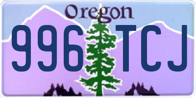OR license plate 996TCJ