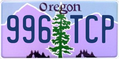 OR license plate 996TCP