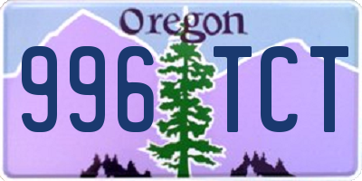 OR license plate 996TCT