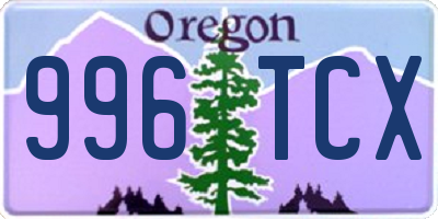 OR license plate 996TCX