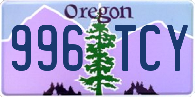 OR license plate 996TCY