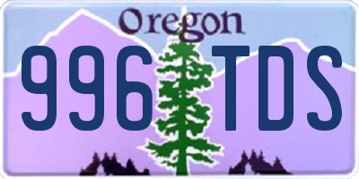 OR license plate 996TDS