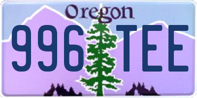 OR license plate 996TEE