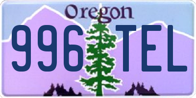 OR license plate 996TEL