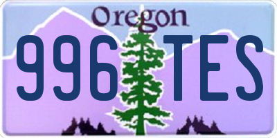OR license plate 996TES