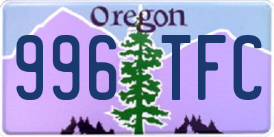 OR license plate 996TFC
