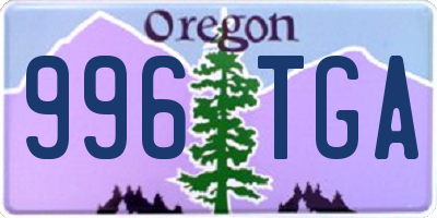 OR license plate 996TGA