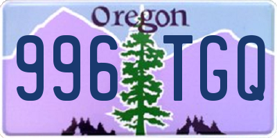 OR license plate 996TGQ