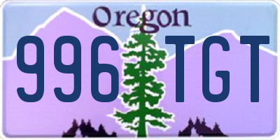 OR license plate 996TGT