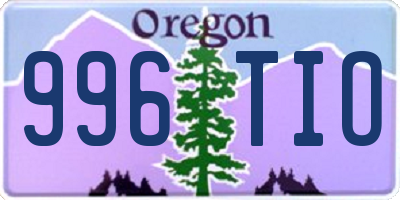 OR license plate 996TIO