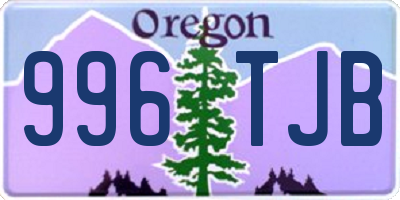 OR license plate 996TJB