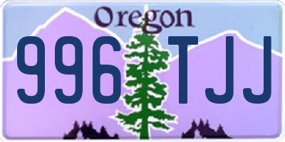 OR license plate 996TJJ