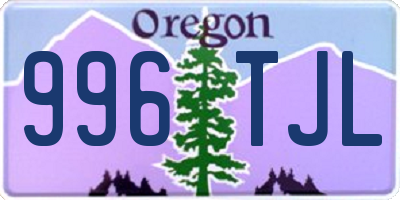 OR license plate 996TJL