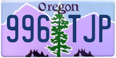 OR license plate 996TJP