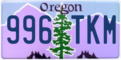 OR license plate 996TKM