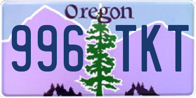 OR license plate 996TKT